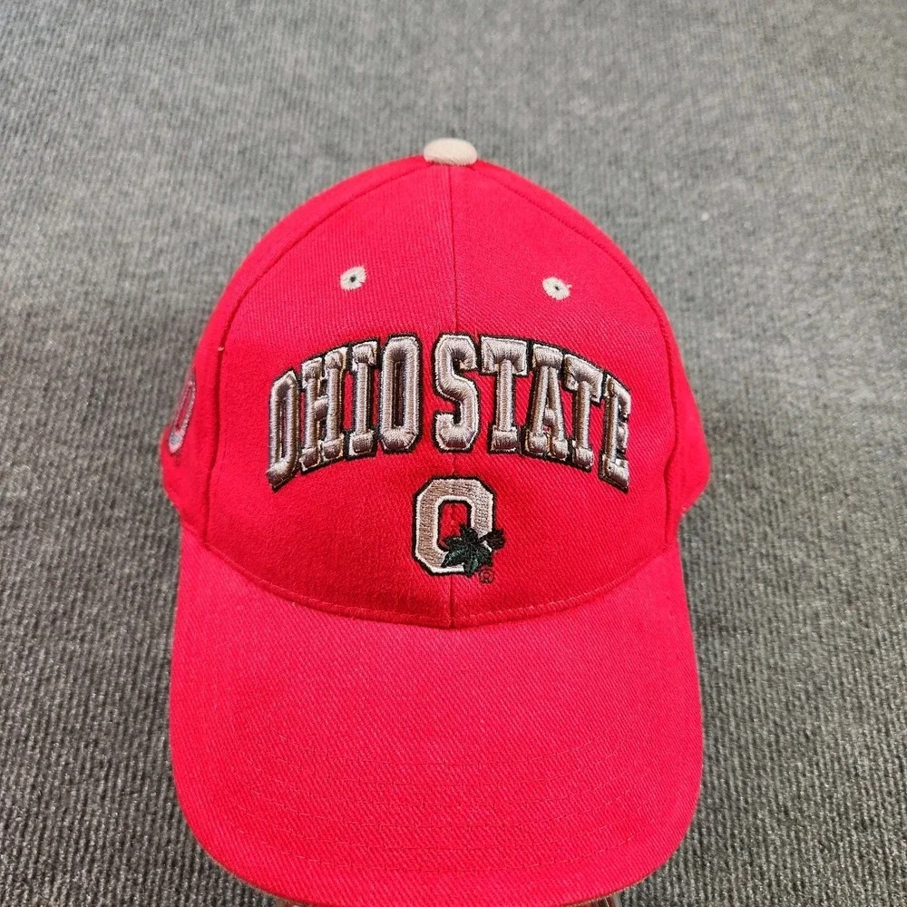 Ohio State Buckeyes‎ Hat One Size Adjustable Red NCAA Football Cotton Twill